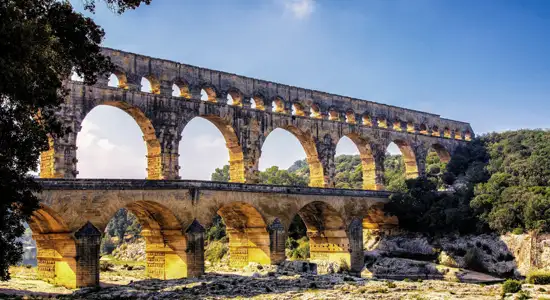 french monuments and gastronomy